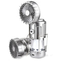 Outdoor Fan & Solar Light USB Rechargeable Weather Resistant