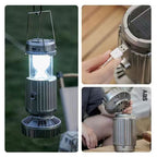 Outdoor Fan & Solar Light USB Rechargeable Weather Resistant