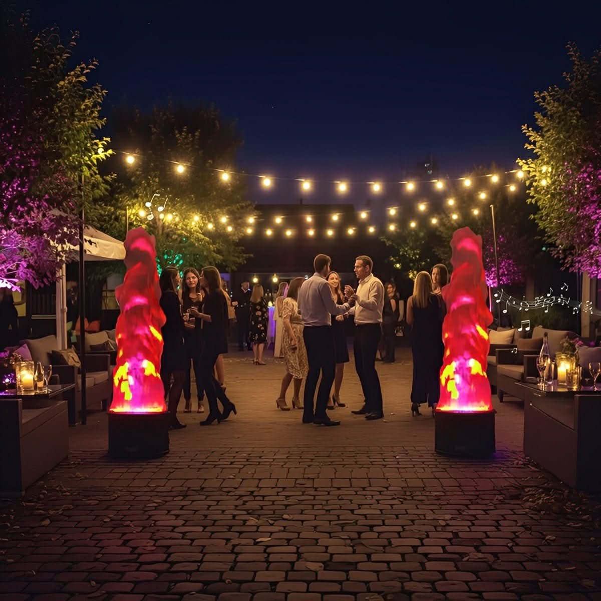 Outdoor Flame Light Realistic Flickering LED Plug-In & Rechargeable
