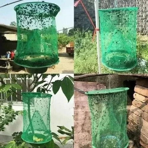 Outdoor Fly Trap Hanging Bait Funnel Durable & Reusable
