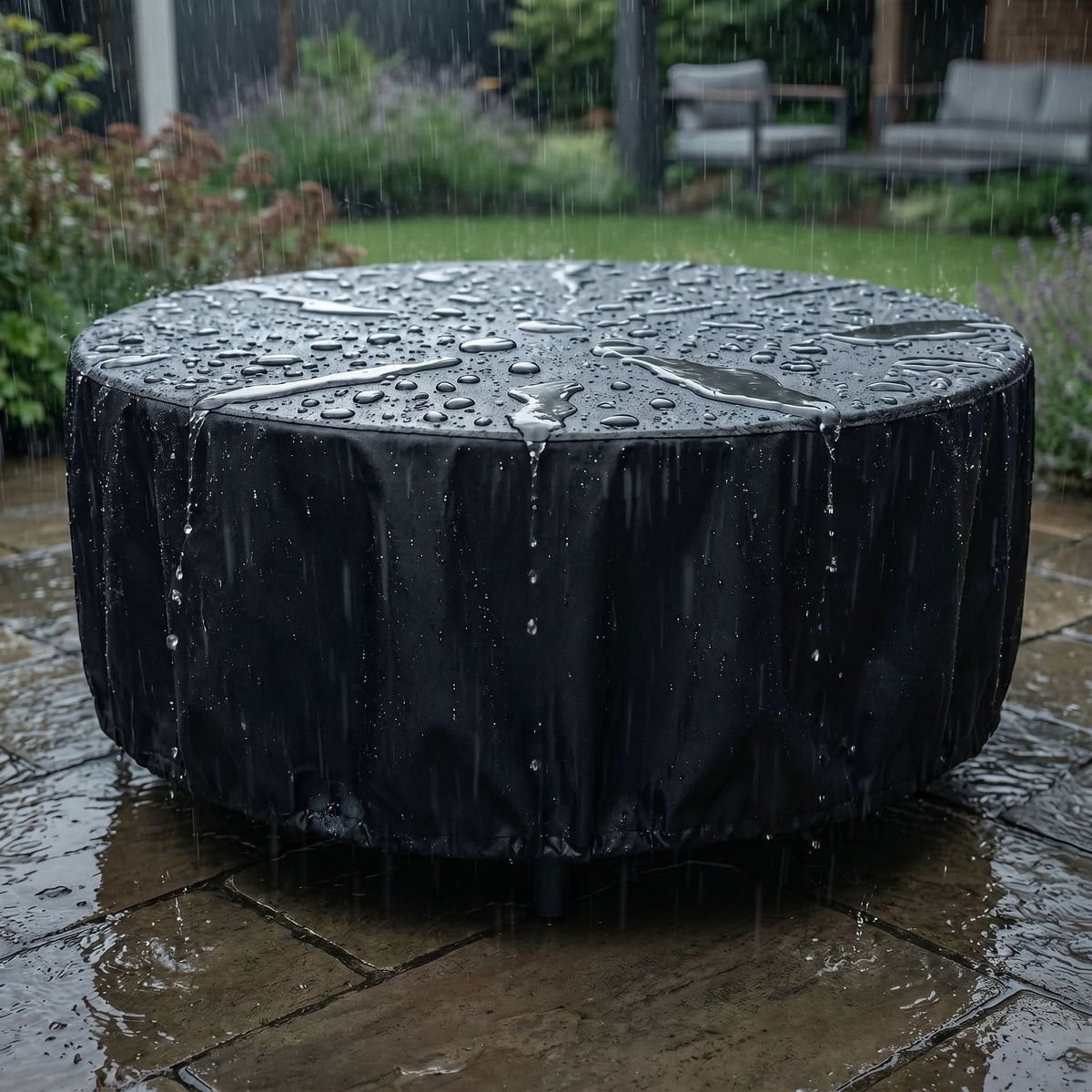 Outdoor Furniture Cover Round Waterproof UV-Resistant