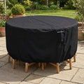 Outdoor Furniture Cover Round Weather-Resistant UV Shield Secure Fit