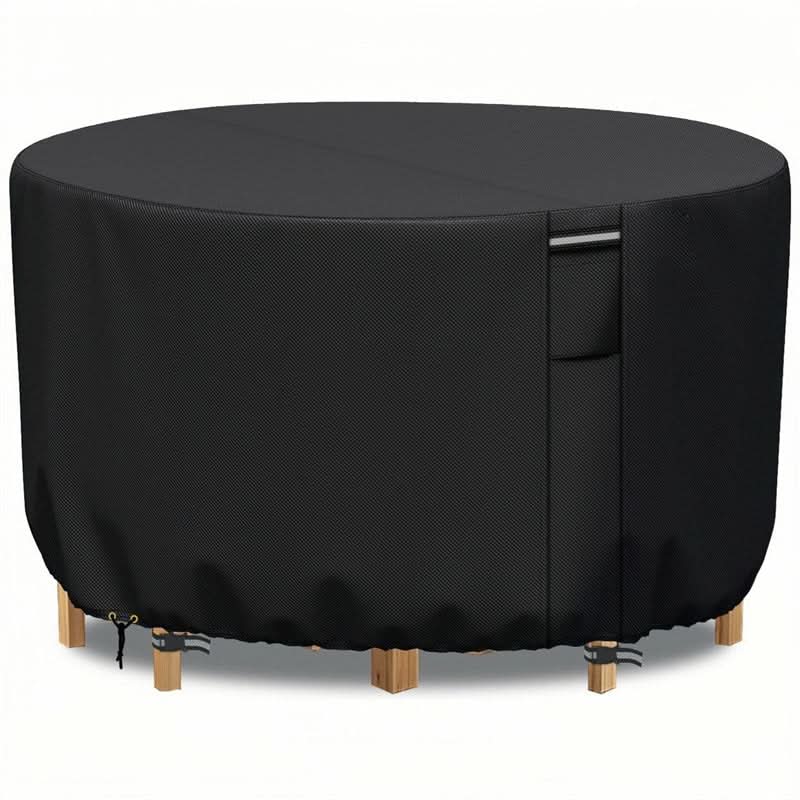 Outdoor Furniture Cover Round Weather-Resistant UV Shield Secure Fit