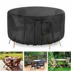 Outdoor Furniture Cover Round Weather-Resistant UV Shield Secure Fit