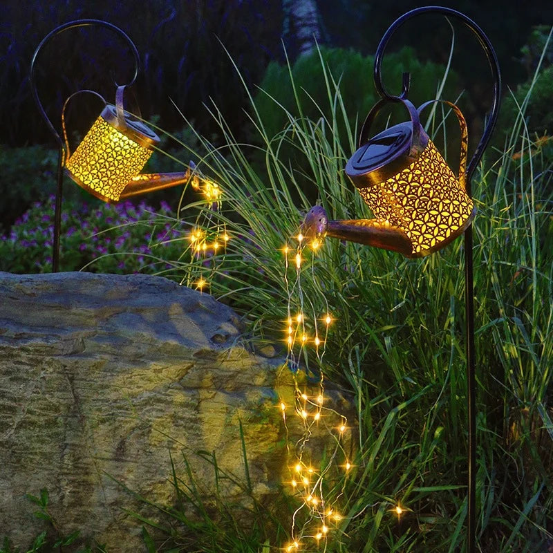 Outdoor Garden Light Watering Can Solar-Powered Auto On/Off