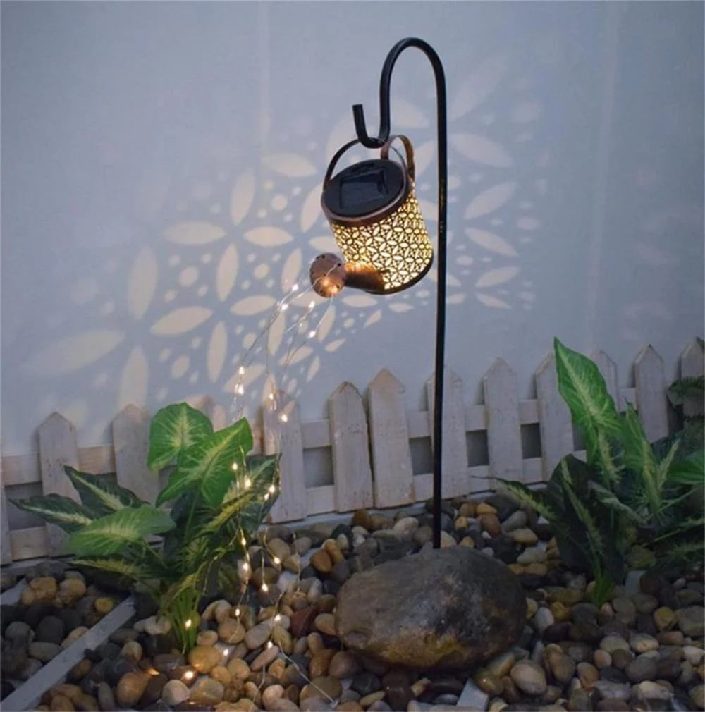 Outdoor Garden Light Watering Can Solar-Powered Auto On/Off