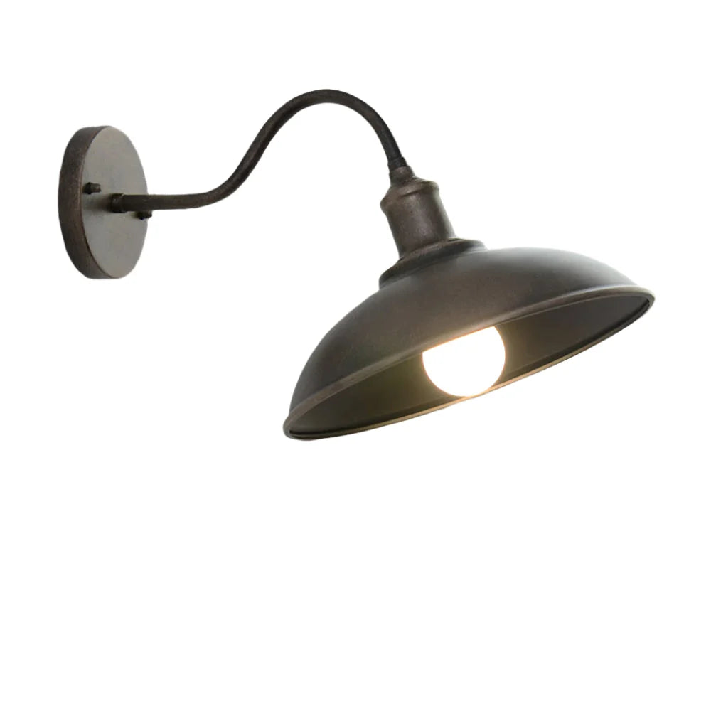 Outdoor Gooseneck Wall Light Cast Iron 1400 Lumens