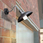 Outdoor Gooseneck Wall Light Cast Iron 1400 Lumens