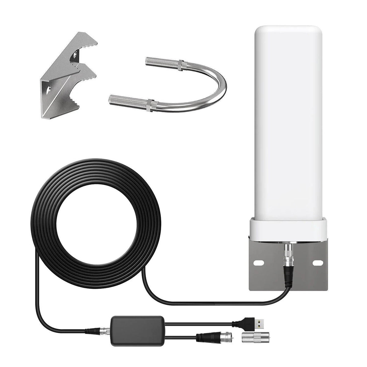 Outdoor HDTV Antenna Omnidirectional 460-Mile Range Smart Booster