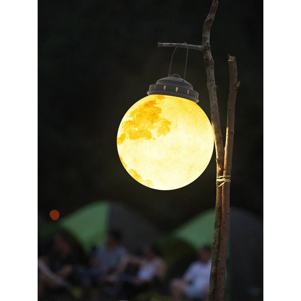 Outdoor Hanging Lantern Moon-Shaped LED & Solar