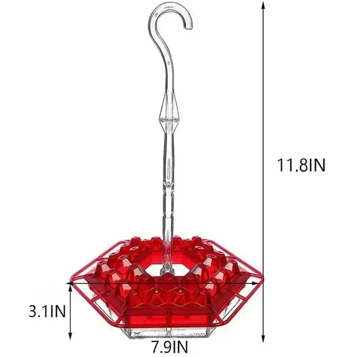 Outdoor Hummingbird Feeder Ant-Proof Moat 30 Ports