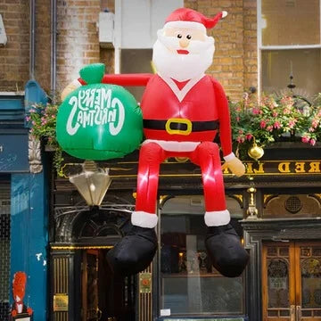 Outdoor Inflatable Santa 8-Foot Built-In LED