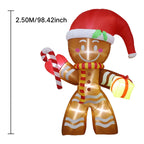 Outdoor Inflatable Santa Riding Polar Bear Self-Inflating LED