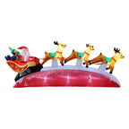 Outdoor Inflatable Santa Riding Polar Bear Self-Inflating LED