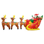 Outdoor Inflatable Santa Riding Polar Bear Self-Inflating LED