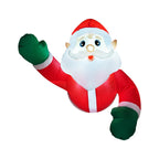 Outdoor Inflatable Santa Riding Polar Bear Self-Inflating LED