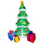 Outdoor Inflatable Santa Riding Polar Bear Self-Inflating LED