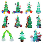 Outdoor Inflatable Santa Riding Polar Bear Self-Inflating LED