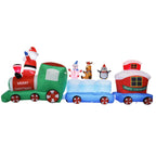 Outdoor Inflatable Santa Riding Polar Bear Self-Inflating LED