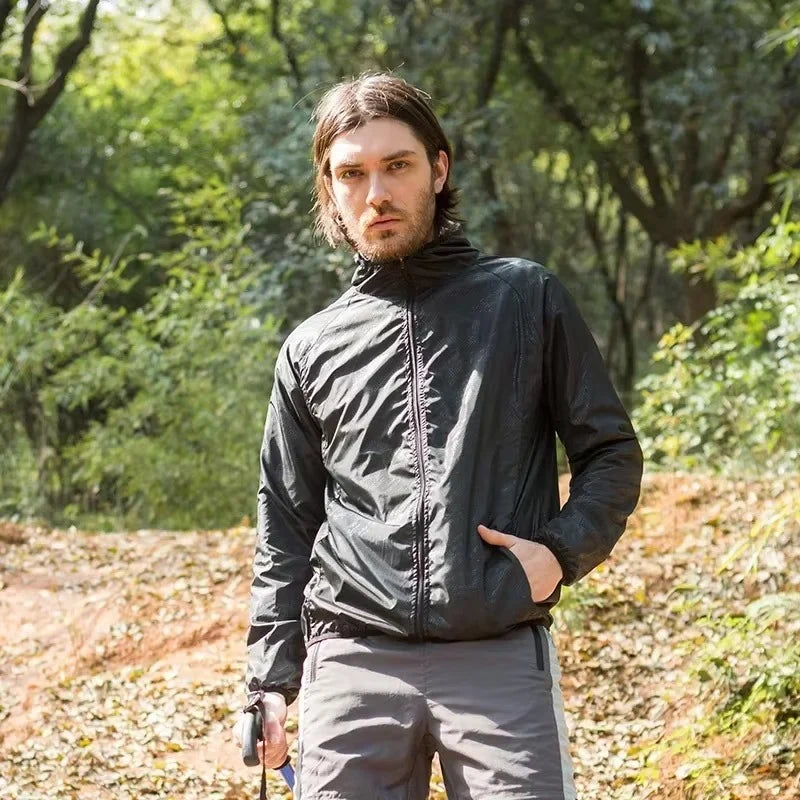 Outdoor Jacket Water-Repellent & Breathable Polyester Blend