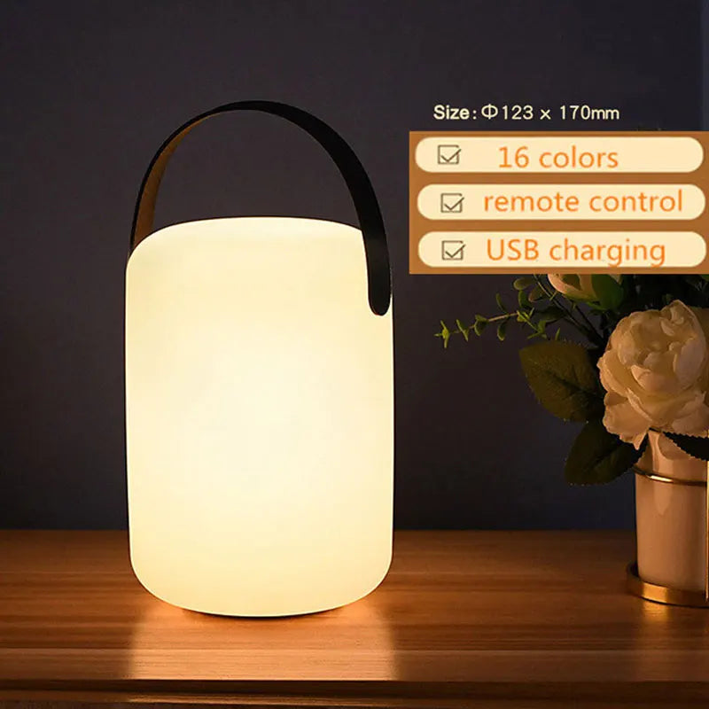 Outdoor LED Lamp Rechargeable Waterproof Remote & Timer