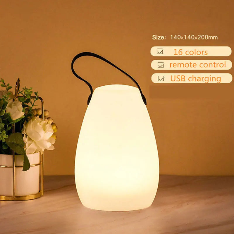 Outdoor LED Lamp Rechargeable Waterproof Remote & Timer