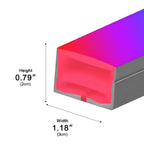 Outdoor LED Light Strip RGB Waterproof Hardwired 24V