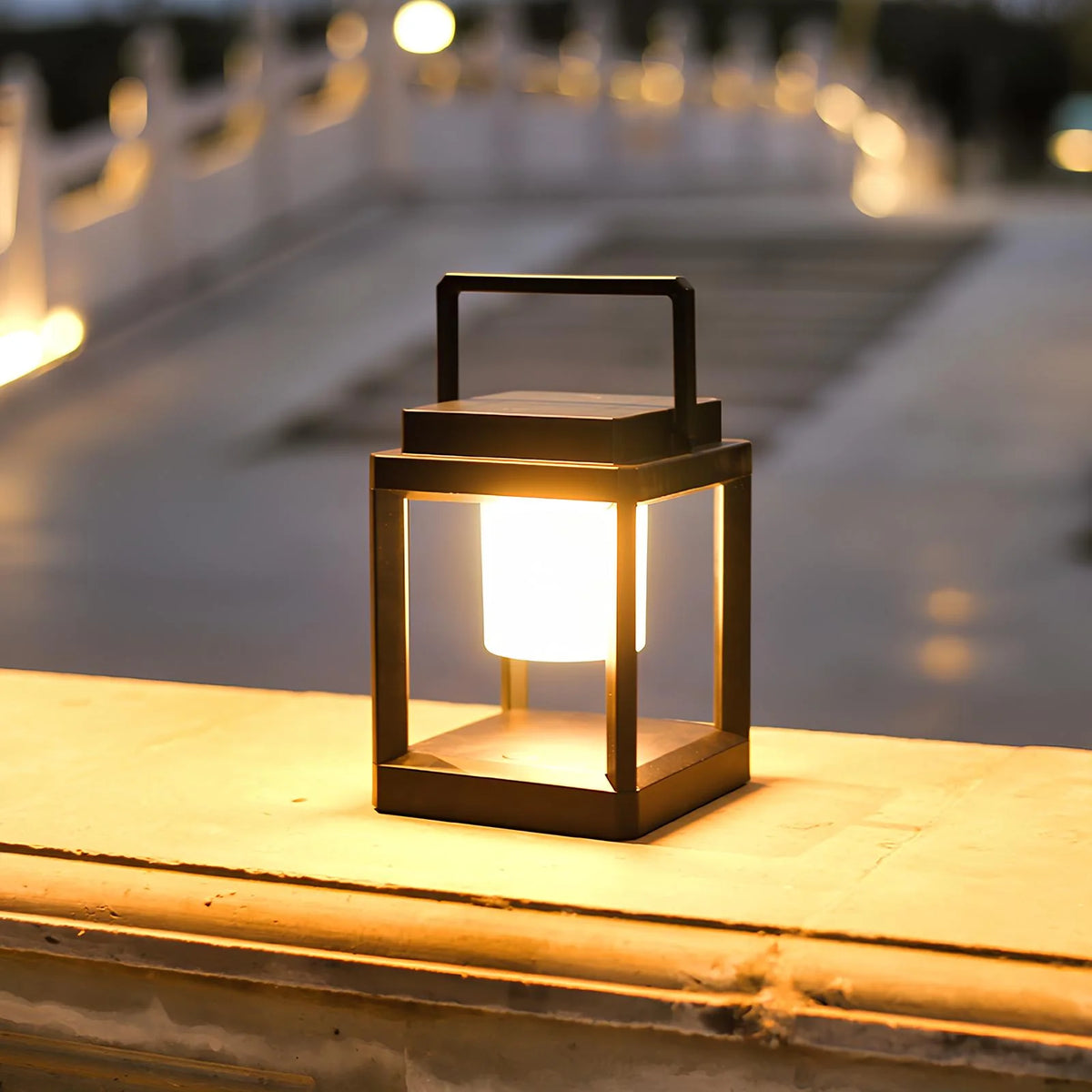 Outdoor Lantern Solar & USB Dimmable Warm Light