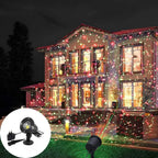 Outdoor Laser Projector Moving Red & Green Stars Weather-Resistant