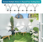 Outdoor Misting System Adjustable Height Brass Nozzles
