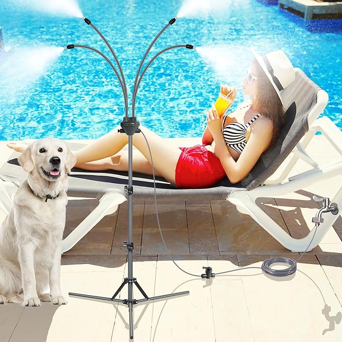 Outdoor Misting System Adjustable Height Brass Nozzles