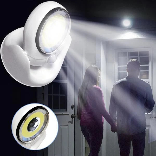 Outdoor Motion Sensor Light Battery-Powered Wide-Beam LED Magnetic Mount