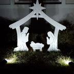 Outdoor Nativity Set Four-Piece Waterproof PVC Easy Assembly