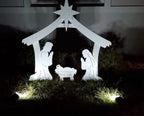 Outdoor Nativity Set Weather-Resistant PVC 4-Piece