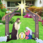 Outdoor Nativity Set Weather-Resistant Plastic Complete Figures