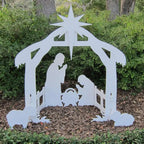 Outdoor Nativity Set Weather-Resistant Plastic Complete Figures