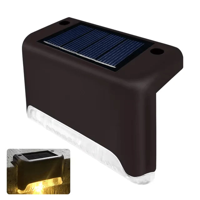 Outdoor Path Lights Solar-Powered Warm LED Automatic Dusk Sensor