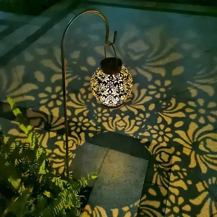 Outdoor Pendant Light Solar Remote Dimmable Weather-Resistant