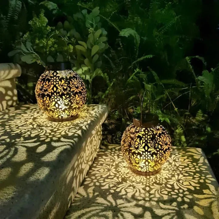 Outdoor Pendant Light Solar Remote Dimmable Weather-Resistant