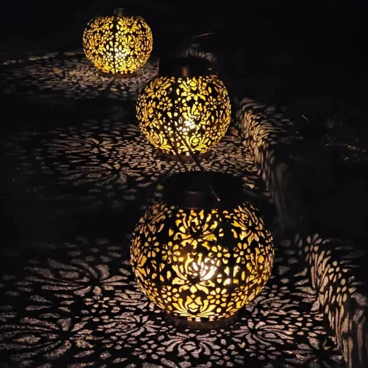 Outdoor Pendant Light Solar Remote Dimmable Weather-Resistant