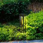 Outdoor Pillar Light Solar Dusk Sensor Weather-Resistant Aluminum