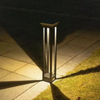 Outdoor Pillar Light Solar Dusk Sensor Weather-Resistant Aluminum
