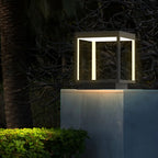 Outdoor Post Lamp Stainless Steel Open Frame Warm White