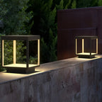 Outdoor Post Lamp Stainless Steel Open Frame Warm White