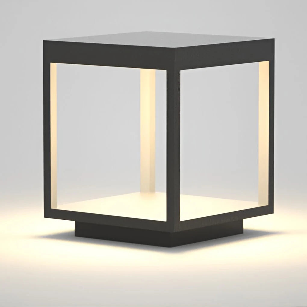 Outdoor Post Lamp Stainless Steel Open Frame Warm White