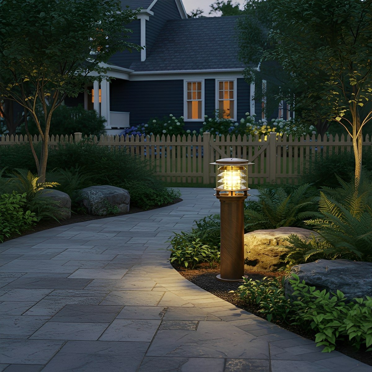 Outdoor Post Light Die-Cast Aluminum IP65 Solar & Hardwired