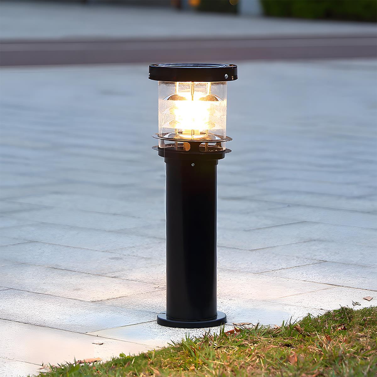 Outdoor Post Light Die-Cast Aluminum IP65 Solar & Hardwired