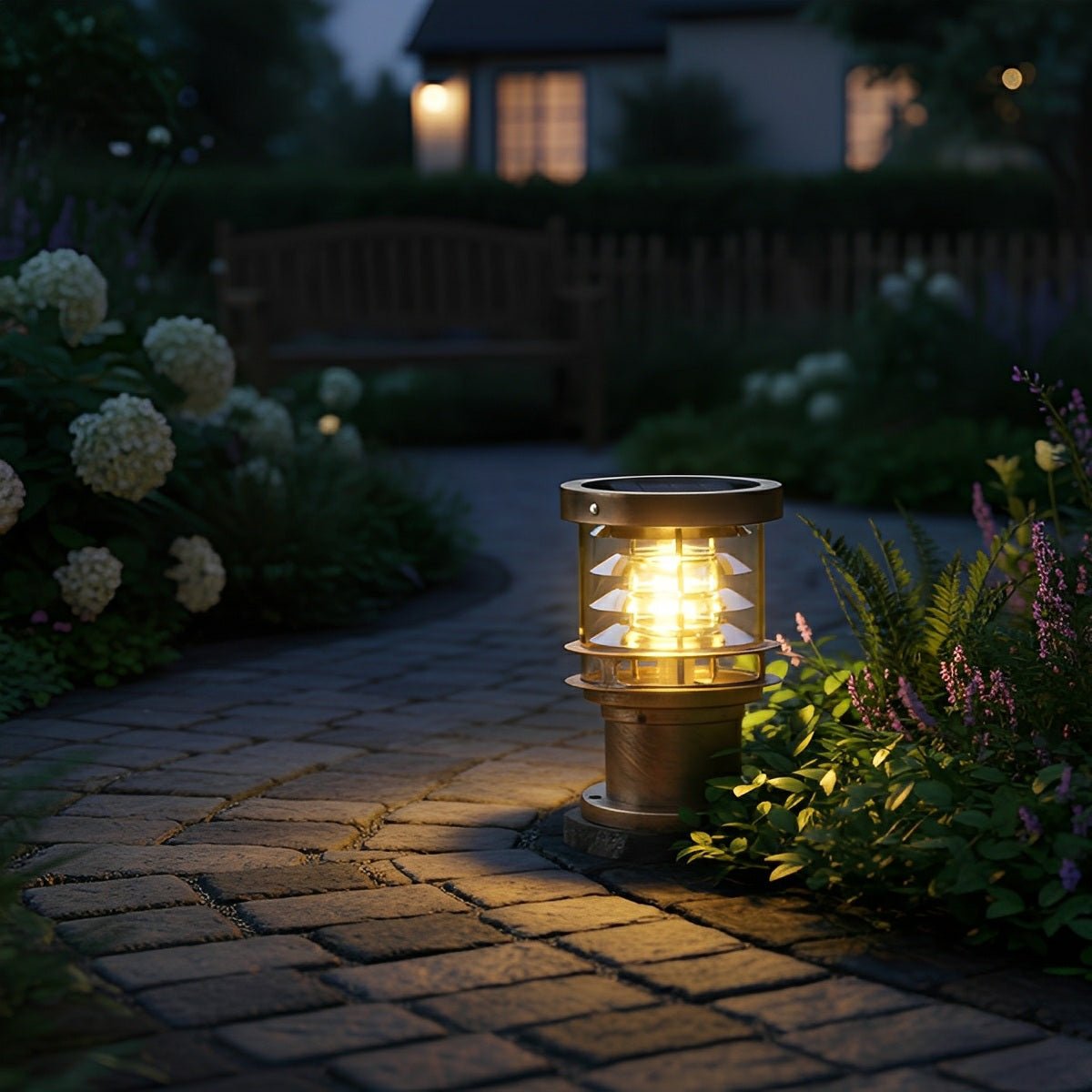 Outdoor Post Light Die-Cast Aluminum IP65 Solar & Hardwired