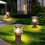Outdoor Post Light Die-Cast Aluminum IP65 Solar & Hardwired