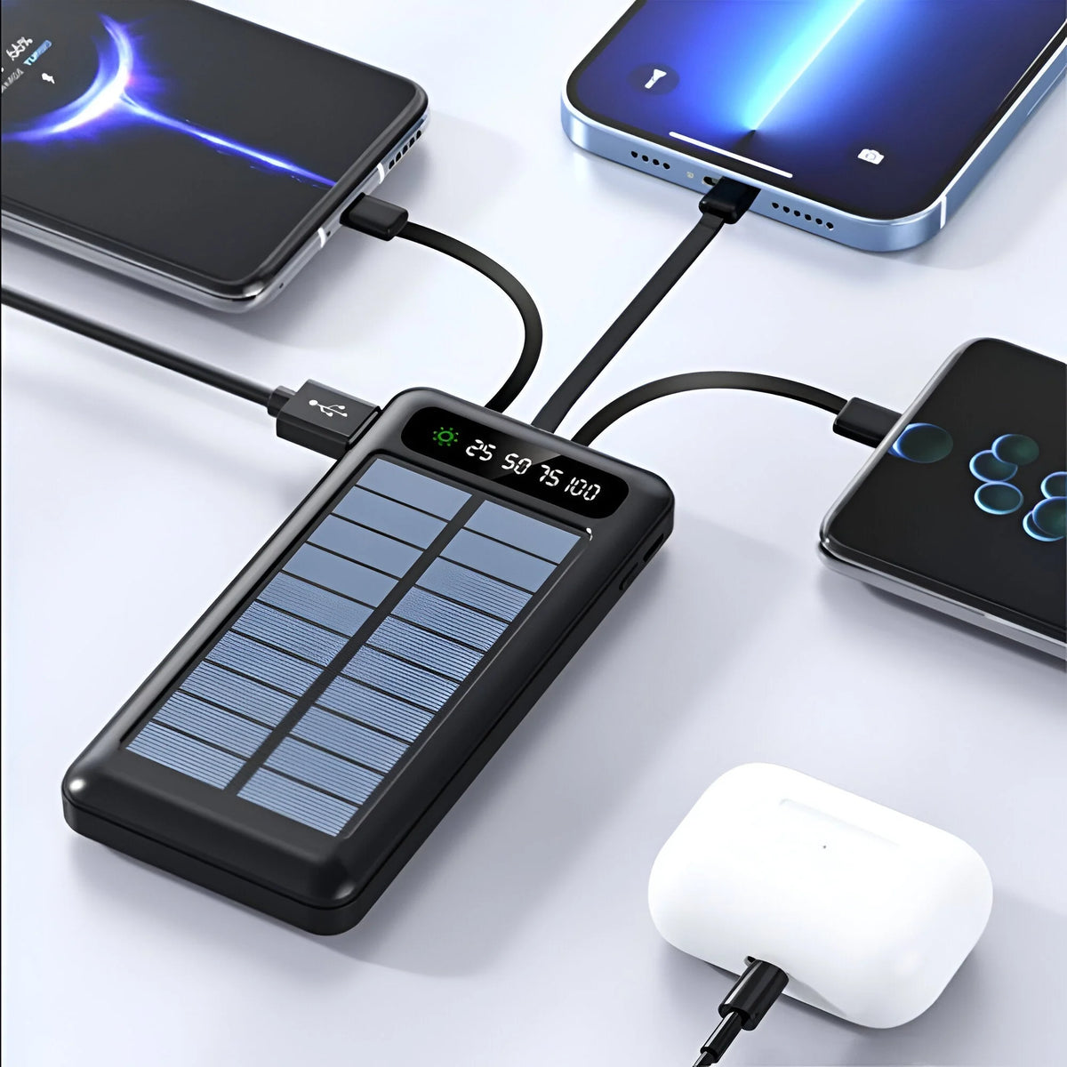 Outdoor Power Bank 20000mAh Solar Dual USB
